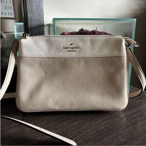 Kate Spade Beige Textured Crossbody Bag